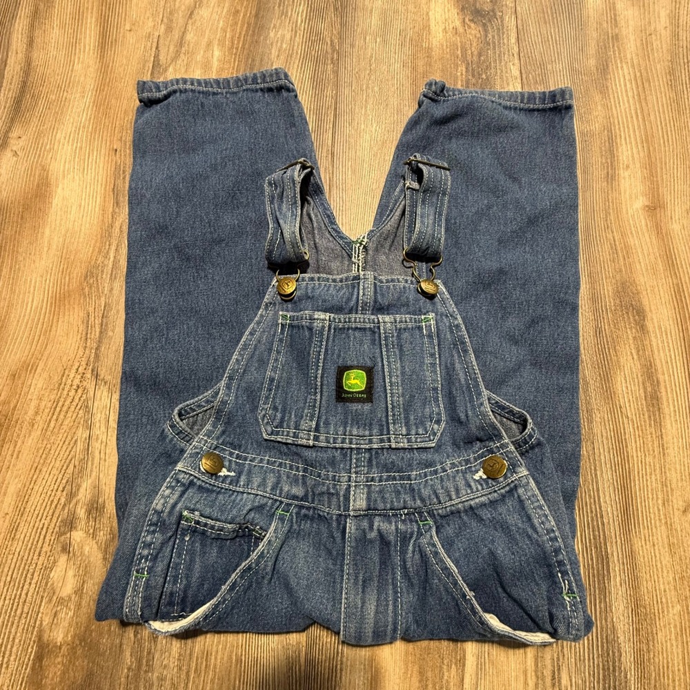 Americana John Deere Overalls Blue Denim Kids Workwear Bibs